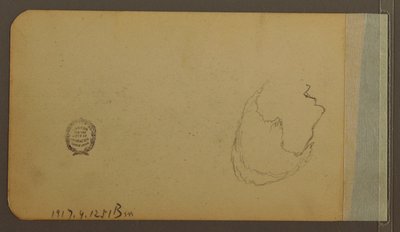 Desenho, Hills; Verso: Cabeça, 1889 de Frederic Edwin Church