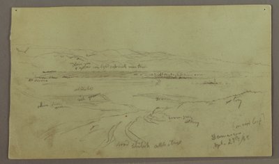 Desenho, Hills and Plains, 29 de abril de 1868 de Frederic Edwin Church