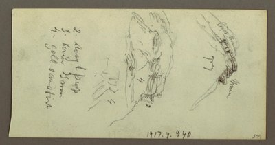 Desenho, Cumes de colinas e encostas, possivelmente 1868 de Frederic Edwin Church