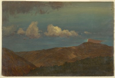 Desenho, Paisagem montanhosa, 1865 de Frederic Edwin Church