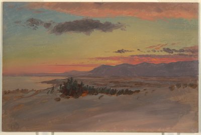 Drawing, Hudson Valley in Winter, Looking Southwest from Olana, 1870-80 de Frederic Edwin Church
