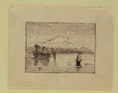 Desenho, Paisagem Imaginária, ca. 1850 de Frederic Edwin Church