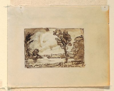 Desenho, Paisagem imaginária com, ca. 1870-73 de Frederic Edwin Church