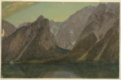Desenho, Koenigseee, perto de Berchtesgadan, Baviera, 1868 de Frederic Edwin Church