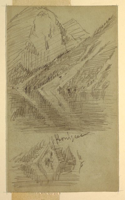 Desenho, Königssee, Berchtesgaden, Baviera, junho ou julho de 1868 de Frederic Edwin Church