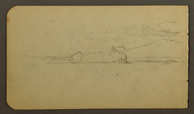 Desenho, Lago com vista para o Monte Katahdin, 1878 de Frederic Edwin Church