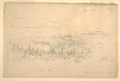 Desenho, Lagos perto da casa da montanha, setembro de 1844 de Frederic Edwin Church