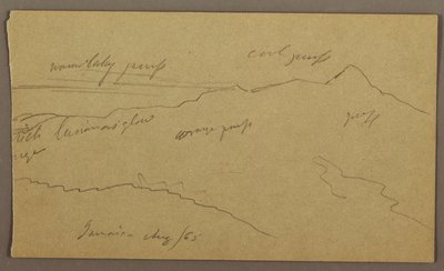 Desenho, Paisagem, agosto de 1865 de Frederic Edwin Church
