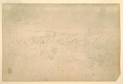 Desenho, Paisagem, julho de 1844 de Frederic Edwin Church