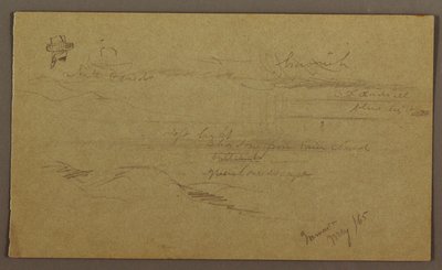 Desenho, Paisagem, maio de 1865 de Frederic Edwin Church