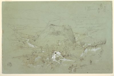 Desenho, Paisagem perto de Guaranda, Equador, 5 de junho de 1857 de Frederic Edwin Church