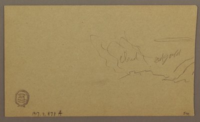 Desenho, Paisagem; Verso: Céu, agosto de 1865 de Frederic Edwin Church