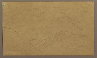 Desenho, Paisagem; Verso: Árvore na paisagem, Céu, maio-agosto de 1865 de Frederic Edwin Church