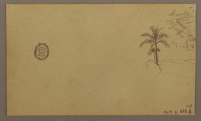Desenho, Paisagem; Verso: Árvore na paisagem, Céu, maio-agosto de 1865 de Frederic Edwin Church