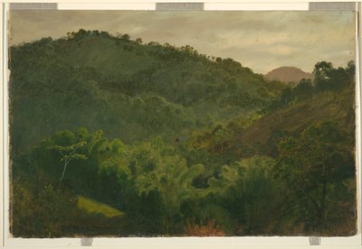 Desenho, Paisagem da Jamaica, Índias Ocidentais, 1865 de Frederic Edwin Church