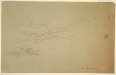 Desenho, Paisagem perto de Berchtesgaden, junho-julho de 1868 de Frederic Edwin Church