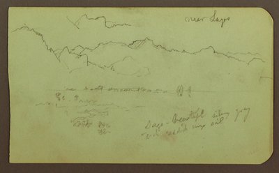 Desenho, Paisagem "near lagos"; Verso: Paisagem, 1883 de Frederic Edwin Church