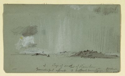 Desenho, Paisagem com chuva, 1860 de Frederic Edwin Church