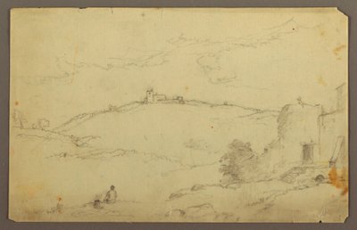Desenho, Paisagem com figuras, 1885 de Frederic Edwin Church