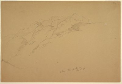 Desenho, Paisagens entre Golling e Abtenau, 5 de agosto de 1868 de Frederic Edwin Church