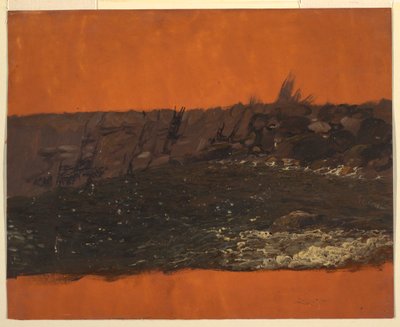 Desenho, Costa do Maine, ca. 1850 de Frederic Edwin Church