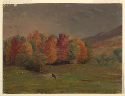 Desenho, costa marítima do Maine ou Canadá, ca. 1845 de Frederic Edwin Church