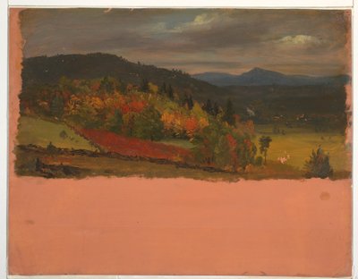 Vista do desenho, Maine ou Stockbridge, Massachusetts, setembro de 1848 de Frederic Edwin Church