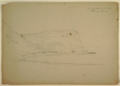Desenho, "Caverna do Macaco", 1851 de Frederic Edwin Church