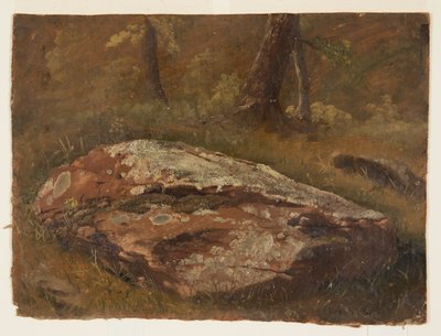 Desenho, Mossy Rock, agosto de 1845 de Frederic Edwin Church