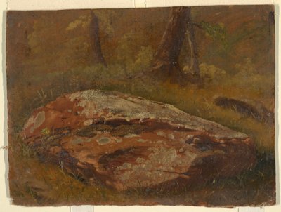 Desenho, Mossy Rock, agosto de 1845 de Frederic Edwin Church