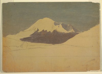 Desenho, Monte Chimborazo, Equador, julho de 1857 de Frederic Edwin Church