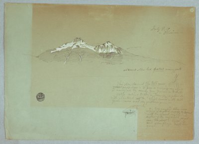 Desenho, Monte Iliniza, Equador, 3 de julho de 1857 de Frederic Edwin Church