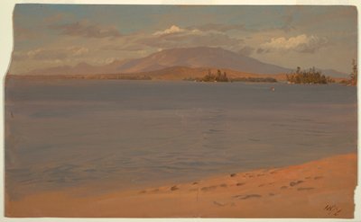 Desenho, Monte Katahdin a partir do Lago Millinocket, 1878 de Frederic Edwin Church