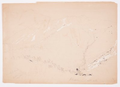 Desenho, Monte Katahdin, visto do sul, agosto de 1852 de Frederic Edwin Church