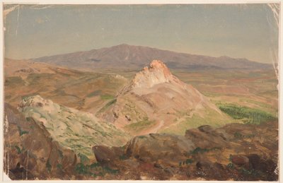 Desenho, Monte Pentelicus, abril de 1869 de Frederic Edwin Church
