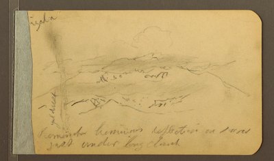 Desenho, Flanco da montanha, 1889 de Frederic Edwin Church