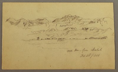 Desenho, Mountain Peaks, 22 de fevereiro de 1868 de Frederic Edwin Church