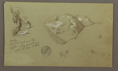 Desenho, Picos da Montanha, Rio, julho de 1868 de Frederic Edwin Church