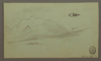 Desenho, Picos de Montanha, possivelmente 1868 de Frederic Edwin Church