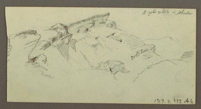 Desenho, Picos de Montanha, possivelmente 1868 de Frederic Edwin Church