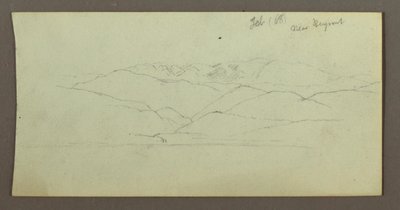 Desenho, Cordilheira, fevereiro de 1868 de Frederic Edwin Church