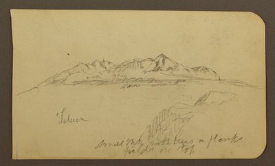 Desenho, Cordilheira, Toluca; Verso: Cordilheira, Toluca, 7 de janeiro de 1885 de Frederic Edwin Church