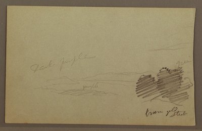 Desenho, Cordilheira, nuvem, possivelmente década de 1860 de Frederic Edwin Church
