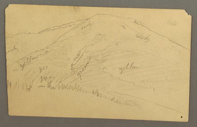 Desenho, Topo da montanha, 1877 de Frederic Edwin Church