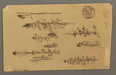 Desenho, Topo da montanha, 1877 de Frederic Edwin Church