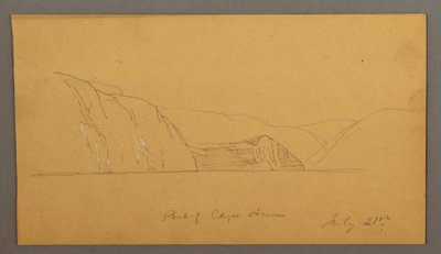 Desenho, Baía montanhosa, 21 de julho de 1859 de Frederic Edwin Church