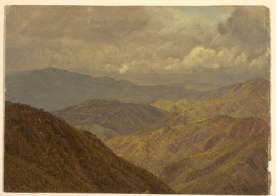 Desenho, Paisagem montanhosa, julho de 1865 de Frederic Edwin Church