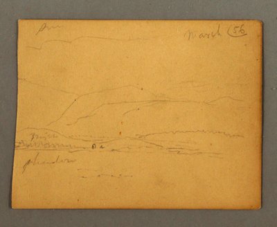 Desenho, Montanhas, março de 1856 de Frederic Edwin Church
