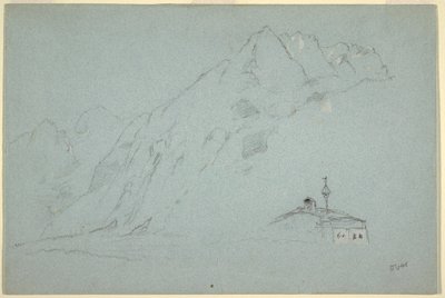 Desenho, Montanhas perto de Abtenau. Salzkammergut, 5 de agosto de 1868 de Frederic Edwin Church