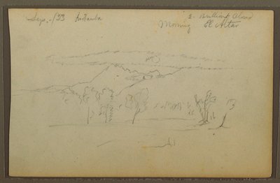 Desenho, Monte Altar, Riobama, Equador, setembro de 1853 de Frederic Edwin Church